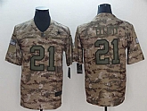 Nike Cowboys 21 Ezekiel Elliott Camo Salute To Service Limited Jersey,baseball caps,new era cap wholesale,wholesale hats